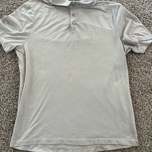 Lululemon Athletica Light Gray Polo Shirt